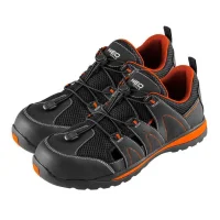 neo tools sicherheitssandalen s1 sra mit verbundstoffkappe schwarz/orange ansicht der seite