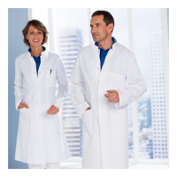 Mens lab coat white with 3 pockets 210 g/m²