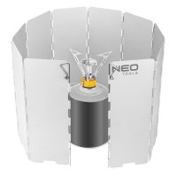 neo tools windschutz für brenner und herd aus aluminium 240 x 840 mm
