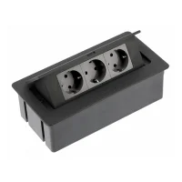 gtv 3-er einbau-steckdosenleiste soft-touch