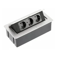 gtv 3-er einbau-steckdosenleiste soft-touch