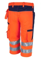 Qualitex Shorts "PRO WS", Größe: 66, Farbe: warnorange/marine
