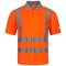 CARLOS UV-Warnschutz-Polo-Shirt Orange Größe S - XXXXL