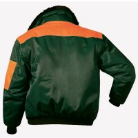 RotDORN Waldarbeiter Pilot-Jacke, Grün/Orange Größe S - XXXXL
