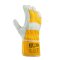 teXXor® TOP Rindvollleder-Handschuhe K2, Leder Natur/Drell Gelb
