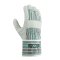 teXXor® Rindvollleder-Handschuhe MONTBLANC I, Leder Natur, Drell Grün/Rot-gestreift