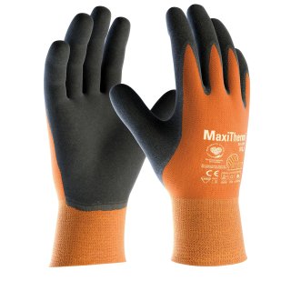 MaxiTherm® Polyacryl/Polyester-Strickhandschuhe (30-201), Orange/Grau