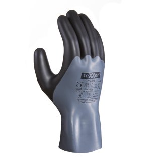 teXXor® Chemikalienschutz-Handschuhe NITRIL, Grau/Schwarz