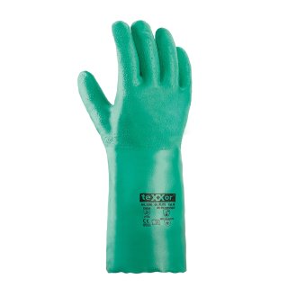 teXXor® Nitril-Handschuhe GERAUTE OBERFLÄCHE, Grün