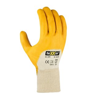 teXXor® topline Nitril-Handschuhe STRICKBUND, Gelb