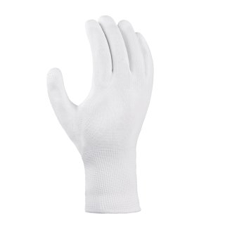 teXXor® Polyester-Strickhandschuhe POLYURETHAN BESCHICHTET, Weiß/Weiß