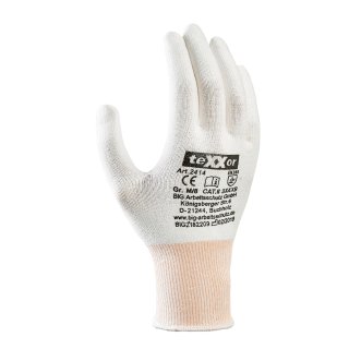 teXXor® Schnittschutz-Strickhandschuhe OHNE BESCHICHTUNG, Weiß