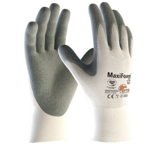 MaxiFoam® XCL™ Nylon-Strickhandschuhe (34-600), Weiß/Grau