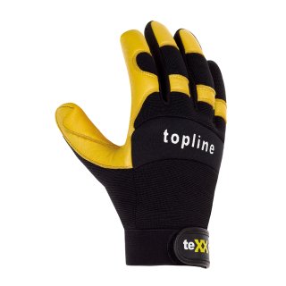 teXXor® topline Kuhleder-Handschuhe TACOMA, SB-Verpackung, Gelb/Schwarz