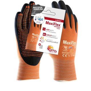 MaxiFlex® Endurance™AD-APT® Nylon-Strickhandschuhe (42-848HCT), SB-Verpackung, Orange/Schwarz