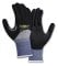 teXXor® Schnittschutz-Strickhandschuhe CUT C 3/4 besch., Grau-meliert/Blau/Schwarz