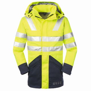 4PROTECT® Multinorm-Warn-Wetterschutz-Jacke EDMONTON, Leuchtgelb/Navy