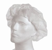 teXXor® 10 Stück PP-Einweg-Baretthaube, Weiß