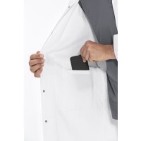 Greiff Unisex Mantel Baumwolle mit Rückenschlitz Weiß XS