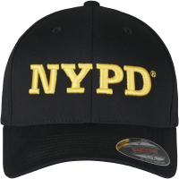 YUPOONG Inc. NYPD 3D Logo Flexfit Mütze, Schwarz