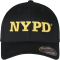YUPOONG Inc. NYPD 3D Logo Flexfit Mütze, Schwarz