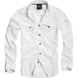 Brandit Slim Fit Langarm-Shirt Größe S Farbe Weiß