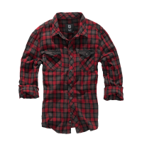 Brandit Duncan Karo Langarm-Shirt Größe S Farbe Rot/Braun