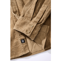 Brandit Corduroy Classic Langarm-Shirt Größe S Farbe Kamel