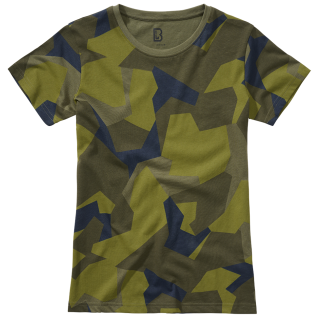 Brandit Damen T-Shirt Größe XS Farbe Schwedisches Tarnmuster M90