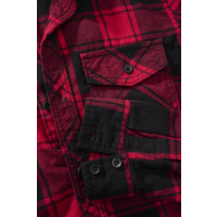 Brandit Kinder Karo Langarm-Shirt Größe 122/128 Farbe Rot/Schwarz