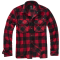 Brandit Jeff Fleece Langarm-Shirt Größe S Farbe Rot/Schwarz