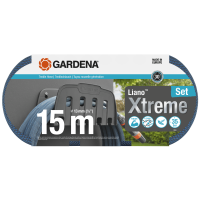 Gardena Textilschlauch Liano™ Xtreme 15 m Set mit Wandschlauchhalter