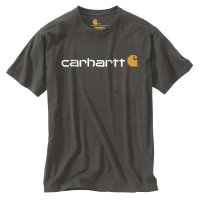 Carhartt Arbeitsshirt core logo t-shirt Torf XS
